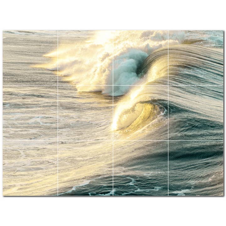 Wave Ceramic Tile Ceramic Tile Mural PT501162 for wholesale by Picture-Tiles.com