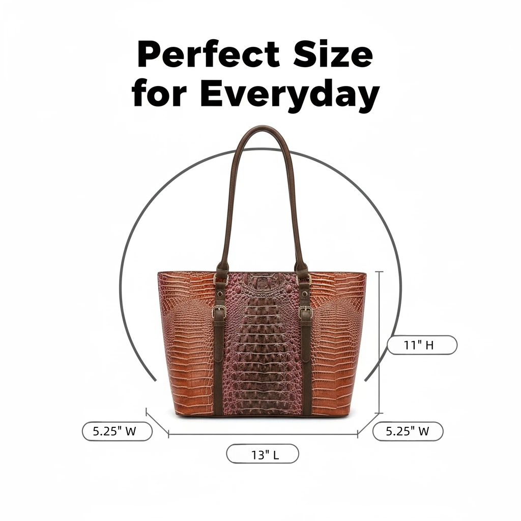 KAYLA+AVA - Vente Tote bag – femme - ENSEMBLE FOURRE-TOUT 3 EN 1 CELESTINE CROC EMBOSSÉ OMBRE7