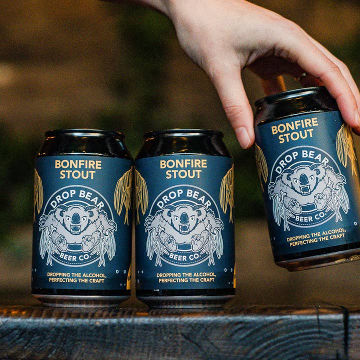 Drop Bear Beer Co – wholesale Non-alcoholic beer – Drop Bear Beer Bonfire Stout 330ml cans3