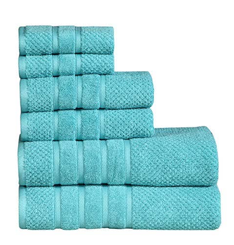 Feather & Stitch New York - Wholesale Towel Set - 100% Cotton 6-Piece 625 GSM Ultra soft Bath Towel Set9