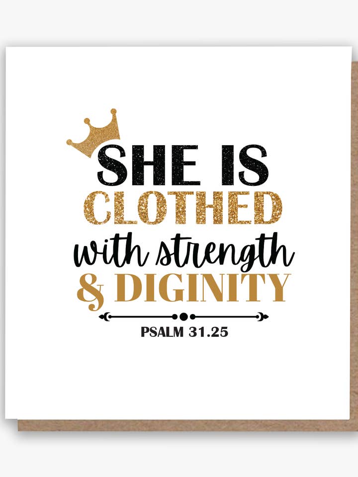 Cartes de vœux Clothed in Strength & Dignity pour la vente par All Shades