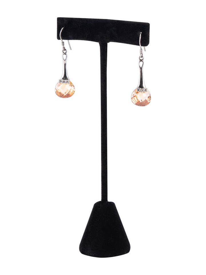 Black Velvet Earring T-Bar Display - 6"H for wholesale by Store Supply Warehouse