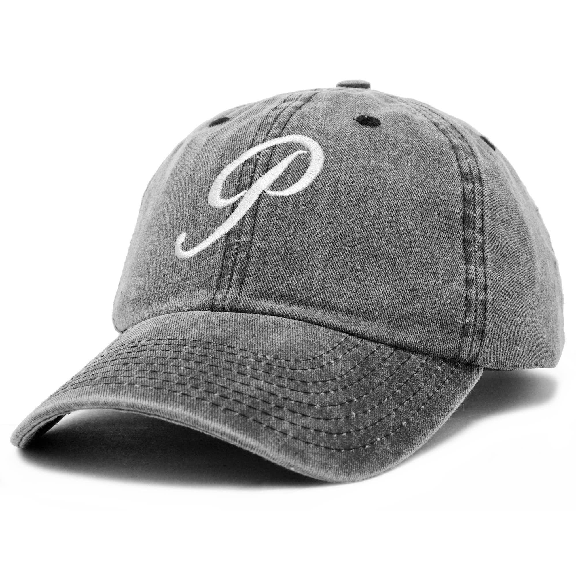 Dalix - Wholesale Baseball Cap - Women's - DALIX Initial Hat Letter P Womens Baseball Cap Monogram3
