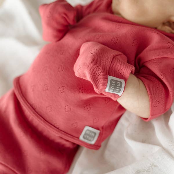 Fucsia Manopole traforate cuori 100% cotone in vendita all'ingrosso su Faire1