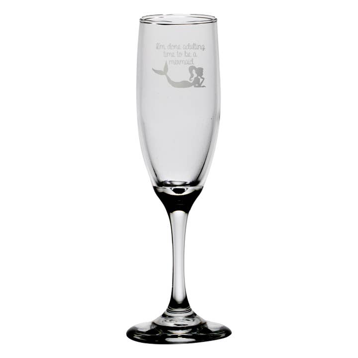 Mixing Spirits – wholesale Wine glass – I'm Done Adulting - Mermaid Wine Glass