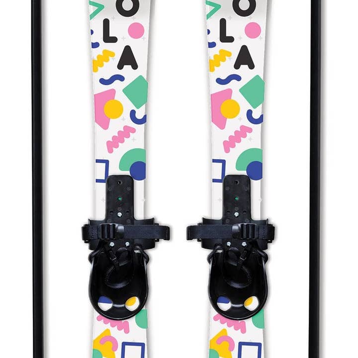 SOLA Ski Set for Kids W/ Poles & Bindings Age 2-4 - Memphis for wholesale by Yocaher Skateboards