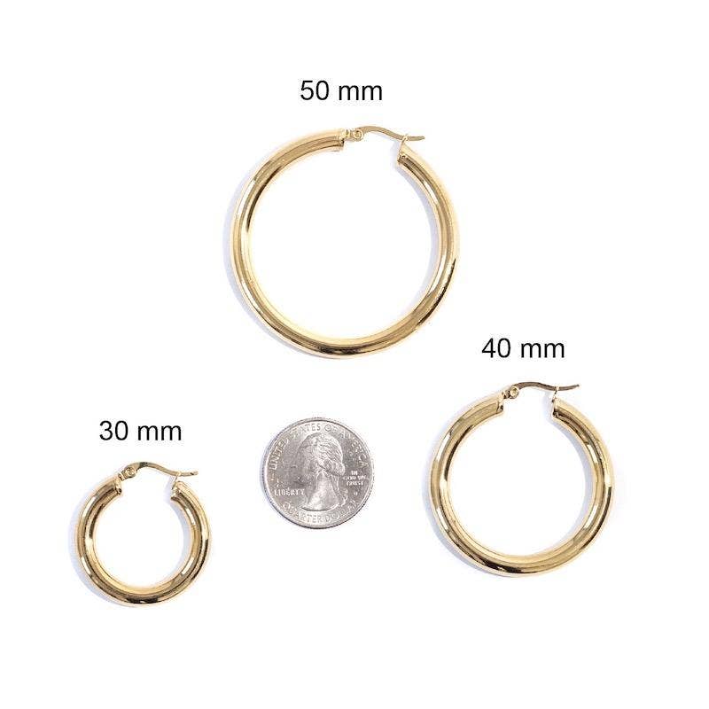 Danae - Vente Créoles - Cerceaux Bold Doré 30-50 mm3