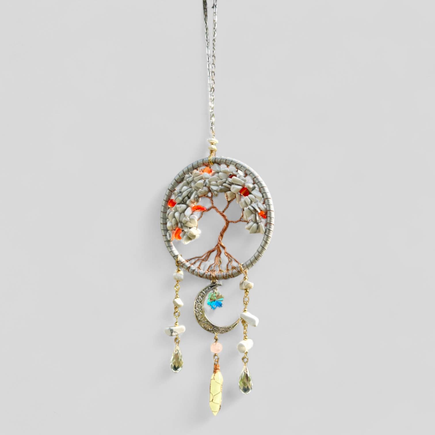 ★人気★【LAMODECHIEF】★21SS DREAM CATCHER LONG SIEEVE.S★ Wholesale Handmade Tree of Life Dreamcatcher with Crescent