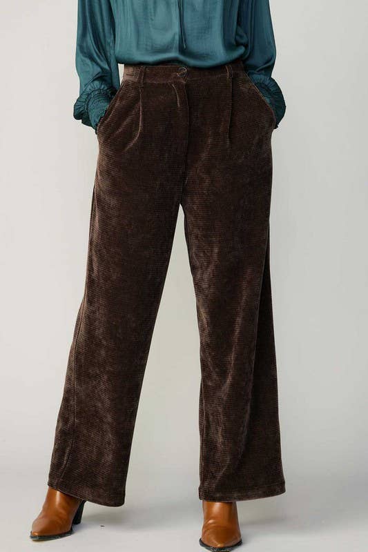 Current Air – wholesale Pants – Women's – Corduroy High Waist Wide Pants5