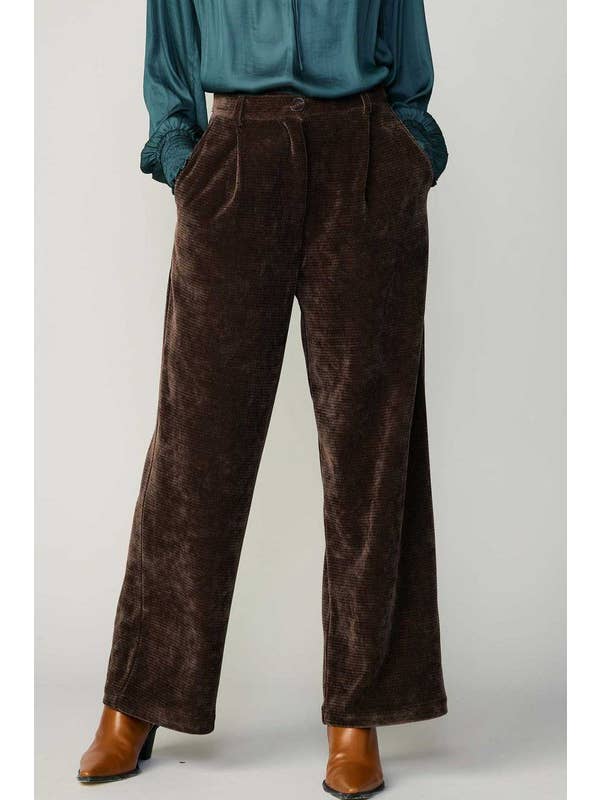 Current Air – wholesale Pants – Women's – Corduroy High Waist Wide Pants5