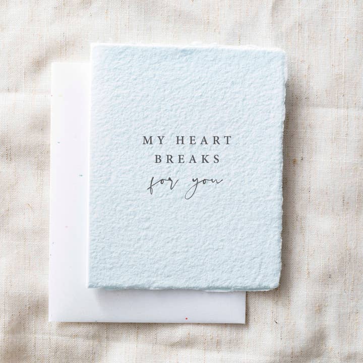 My Heart Breaks For You | Eco-Friendly Greeting Card for wholesale by Paper Baristas