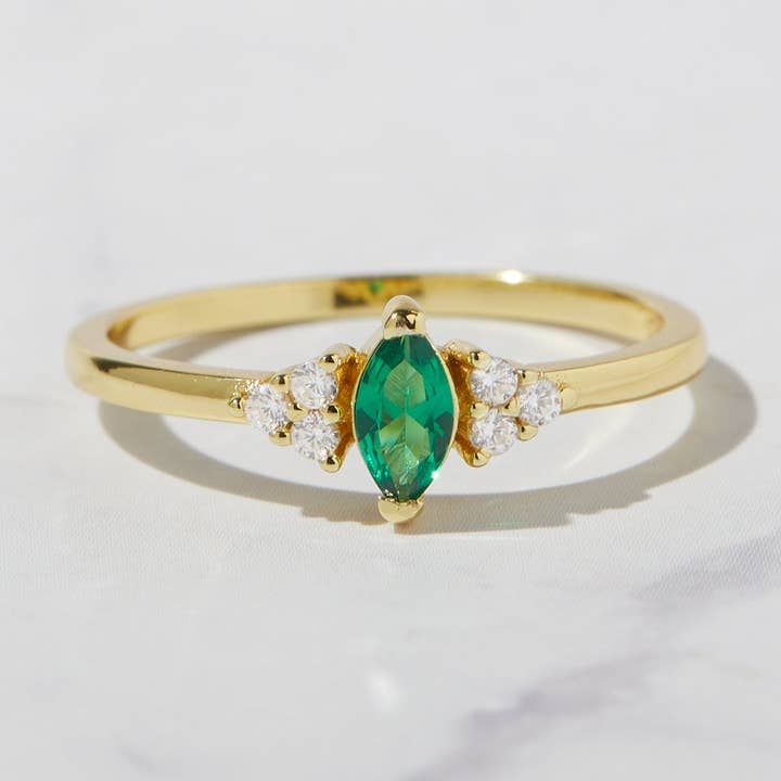 Emerald Marquise Ring for wholesale by Sami Jewels