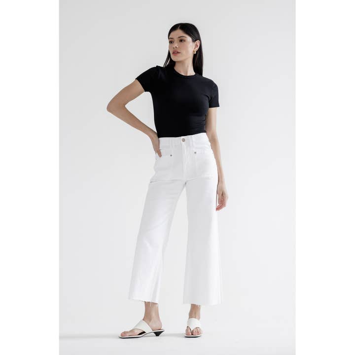 Super High Rise Wide Leg, Pants - 61% Cotton for wholesale by Mica Denim