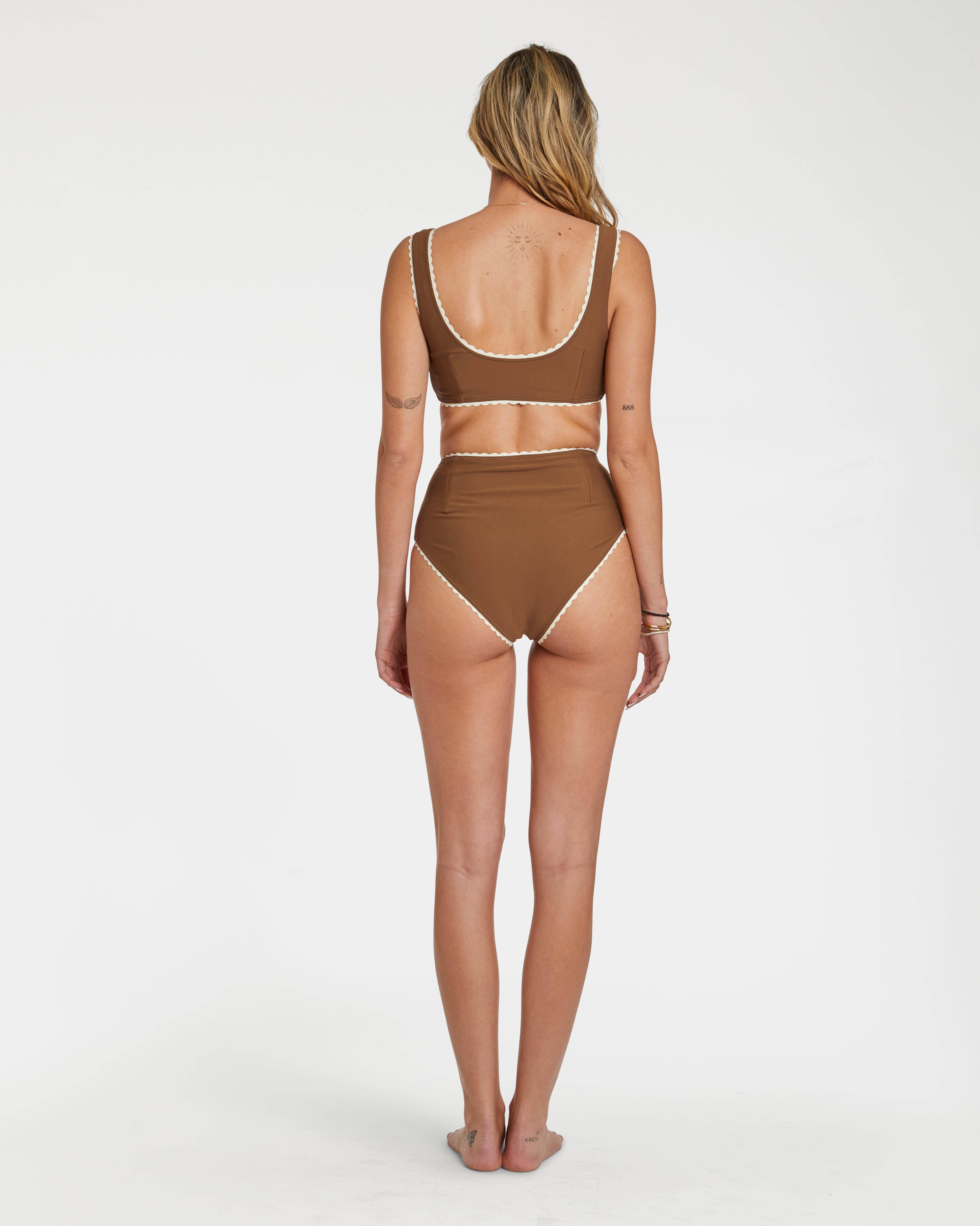 Hammies - Wholesale Two Piece Swimsuit - Women's - Polka Dot Bikini (Brown)9