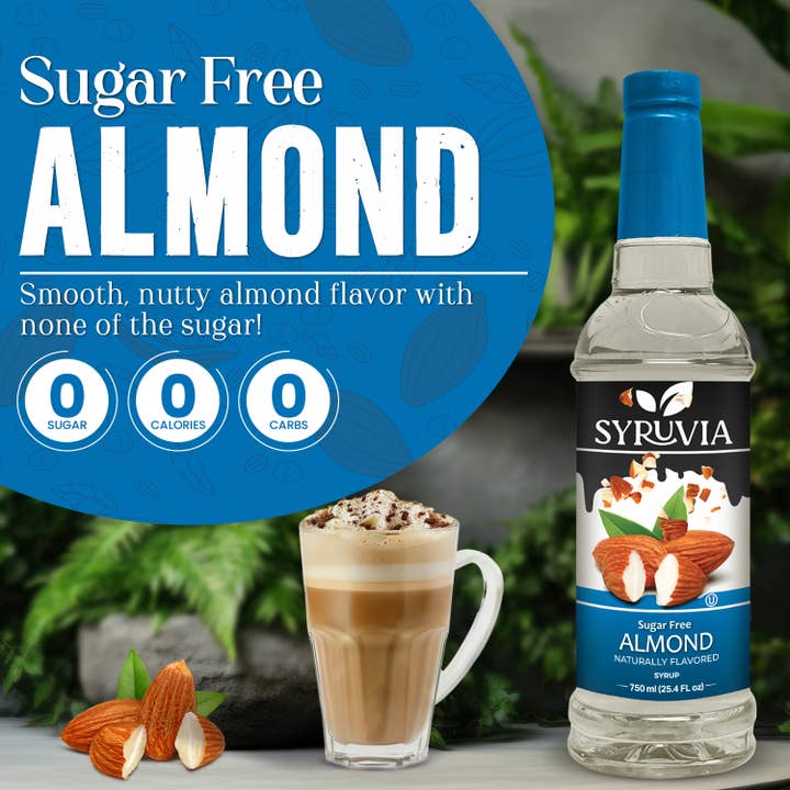 Syruvia - Vente Sirops aromatisés - Sirop d'Amande Sans Sucre1