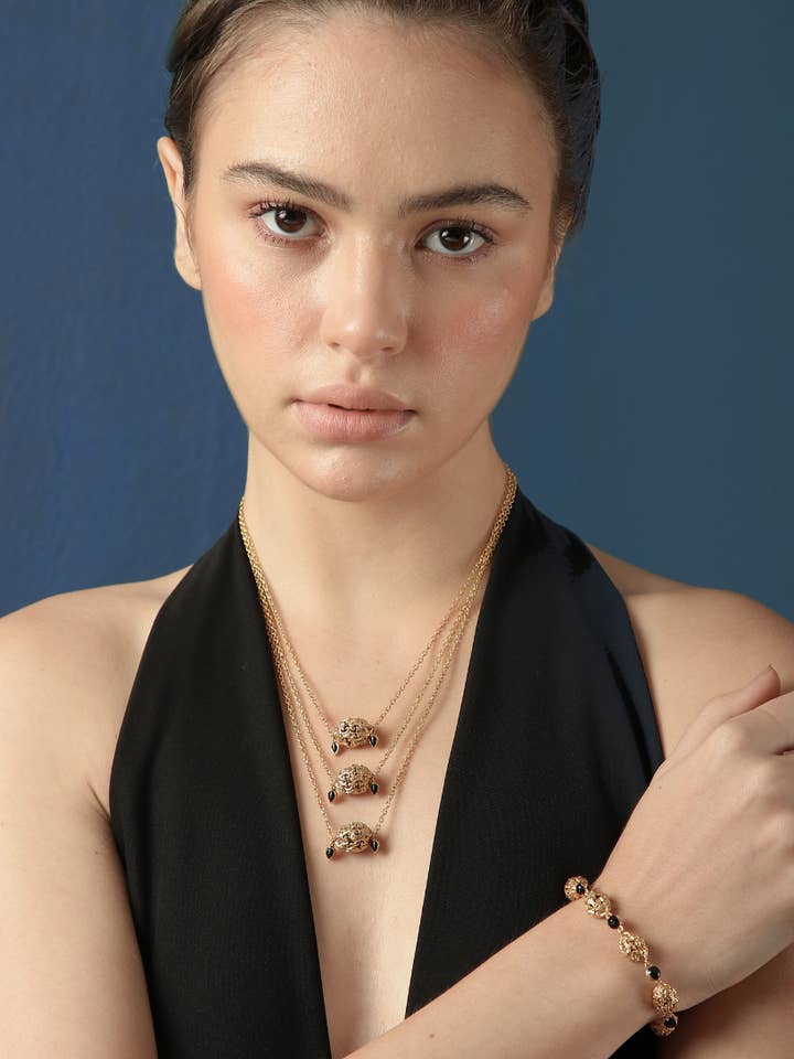 Collar barroco con bolas en capas para venta al por mayor de Melrosia London