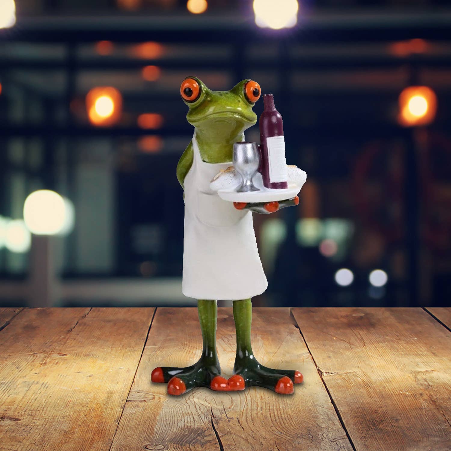 FC Design - Wholesale Decorative Figurine - 6"H Frog Chef Wine Serving Funny Animal Figurine Home Decor