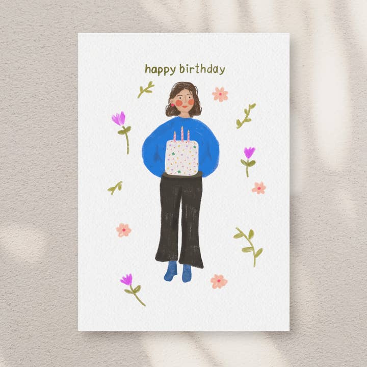 happy birthday greeting card for wholesale by VRUSSOART