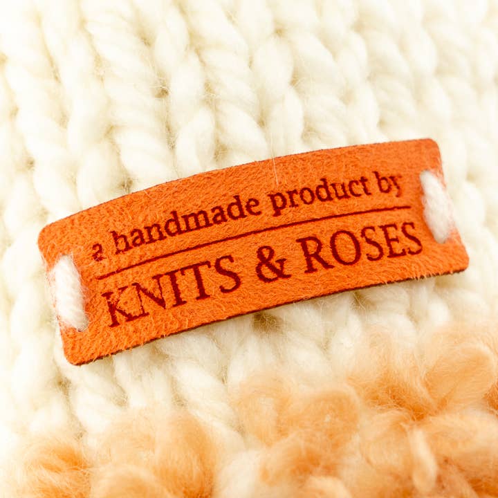 minimize custom tags - Wholesale Gift Tag Label - Custom Rectangle Faux Suede Labels - 2.16" x 0.795