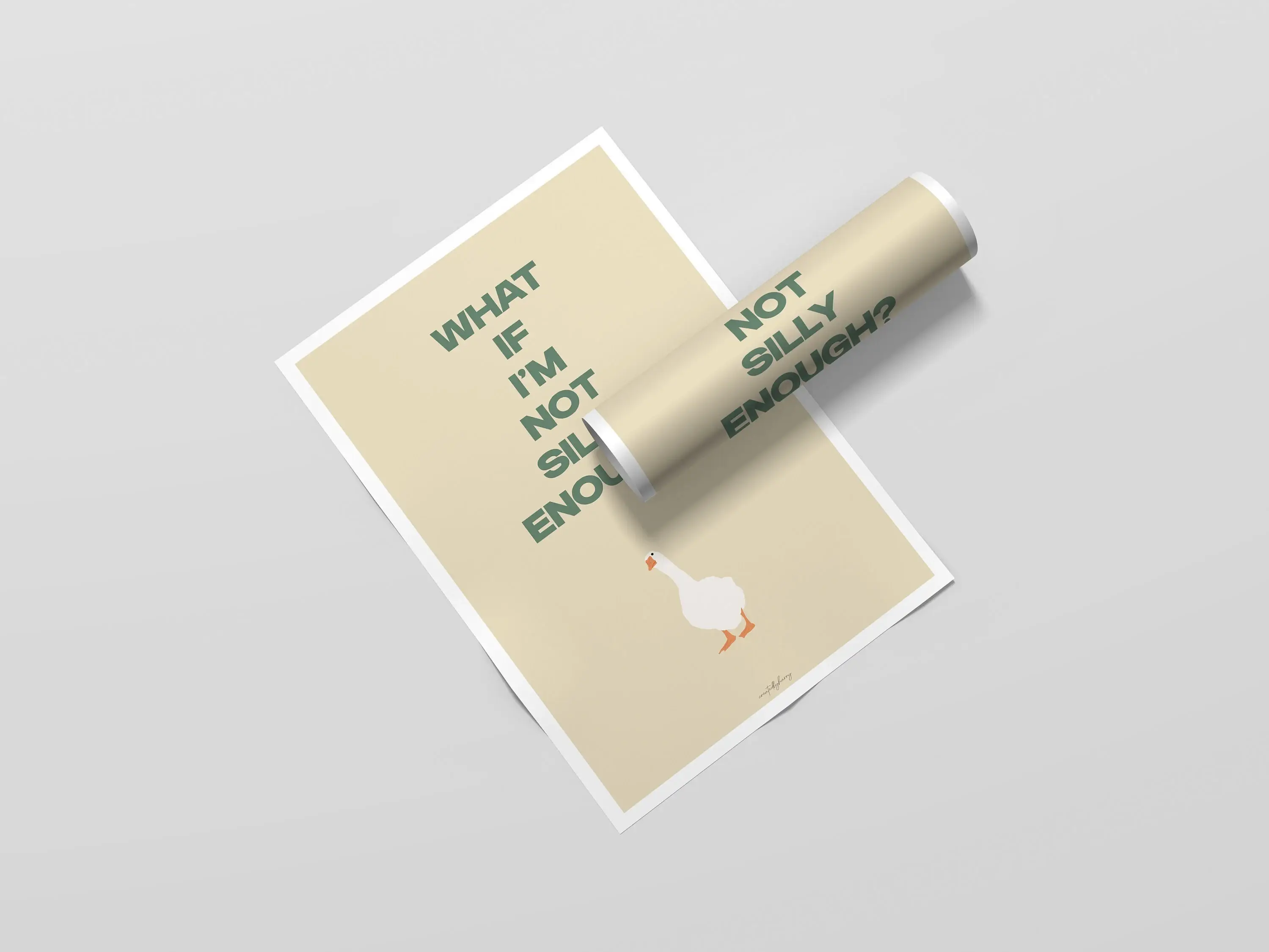 Createdbyharry - Wholesale Art Print - Silly Goose Print - "What If I'm Not Silly Enough?"2