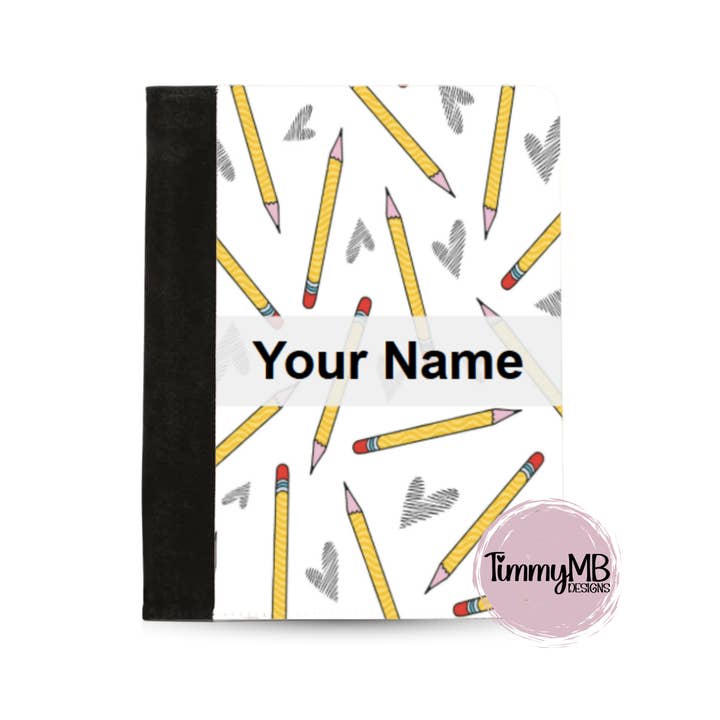 Pencil Hearts - Custom Notepad Portfolio for wholesale by TimmyMB Designs