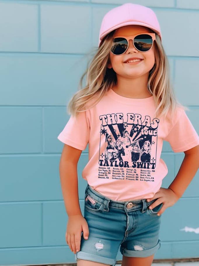 Little Trendy - Wholesale Screen Printed T-Shirt - Kids - TS Taylor swift Inspired print T-shirt girls swiftie top