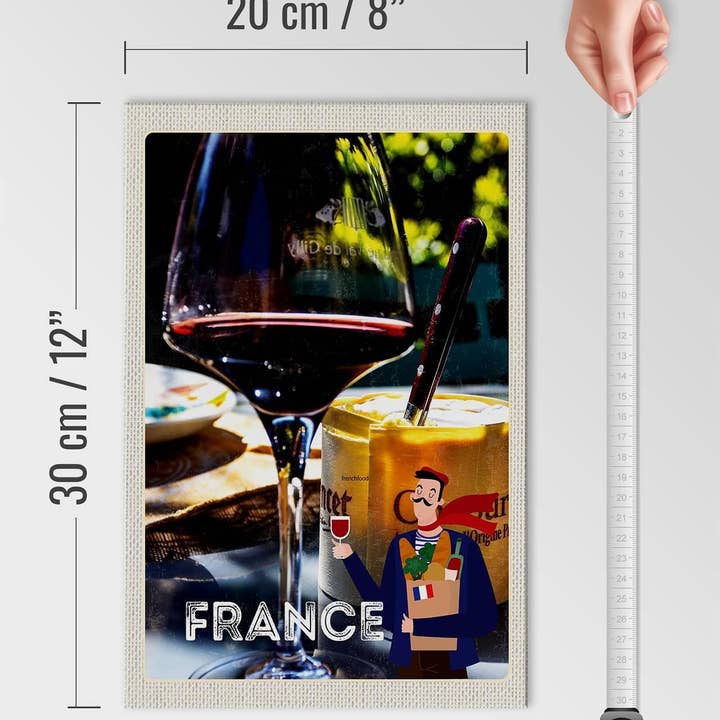 Femer - Wholesale Sign - Travel wooden sign 20x30 cm France Camembert delicacy sign wooden sign4