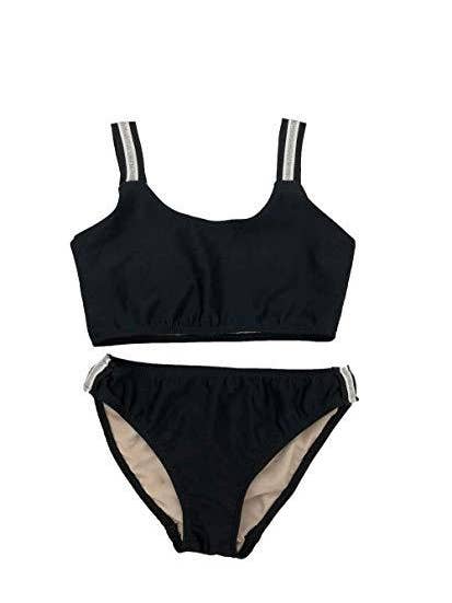 Cheryl Creations Kids - Wholesale Two Piece Swimsuit - Kids - Girl's Two Piece Stripe Side Bathing Suit