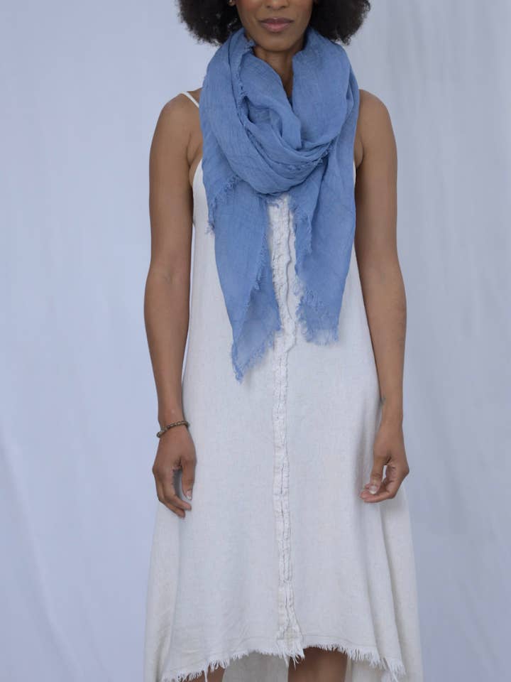 Linen Scarf #6024 for wholesale by Merci Marie