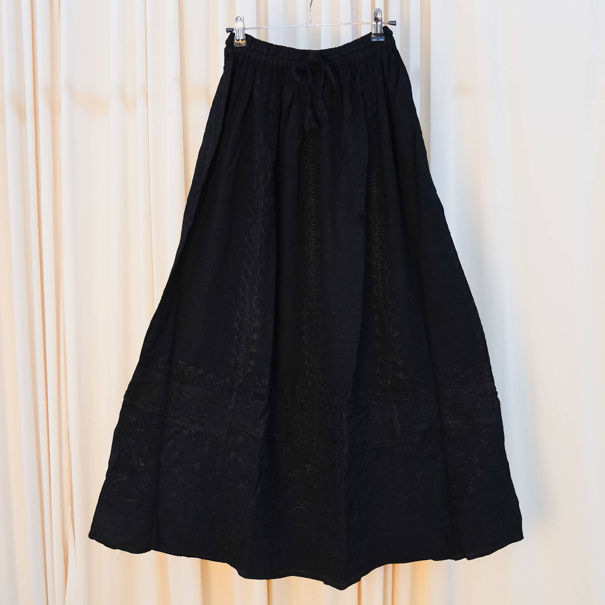 Karma Nepal Crafts - Wholesale Top & Skirt Set - Women's - Flowy Long Tiered Embroidery Skirt1