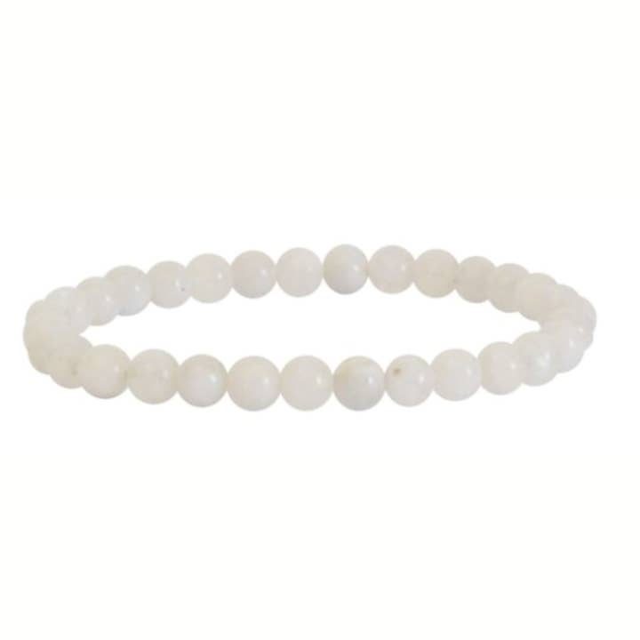 Tendances perles - Wholesale Beaded Bracelet - natural stone elastic bracelet MOONSTONE 6mm