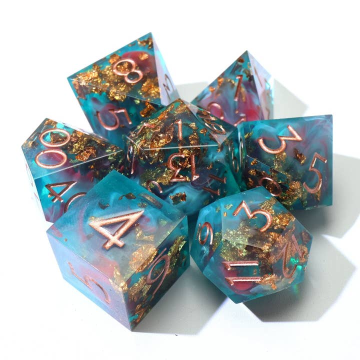 EBONWOOD - Wholesale Dice - Undertow 7-Piece Polyhedral Dice Set5