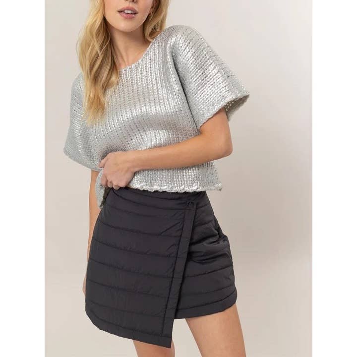 Apolline - Wholesale Knit Sweater - Women's - Metal Coated Knit Sweater6