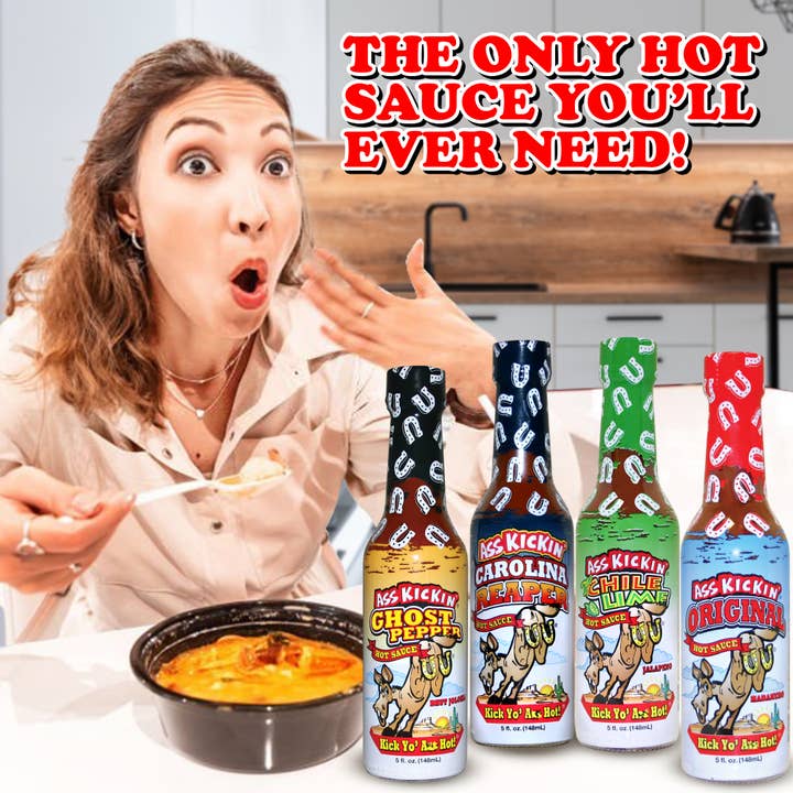 Southwest Specialty Food - Wholesale Hot Sauce - Ass Kickin’ Hot Sauce 4 Pack Gift Set