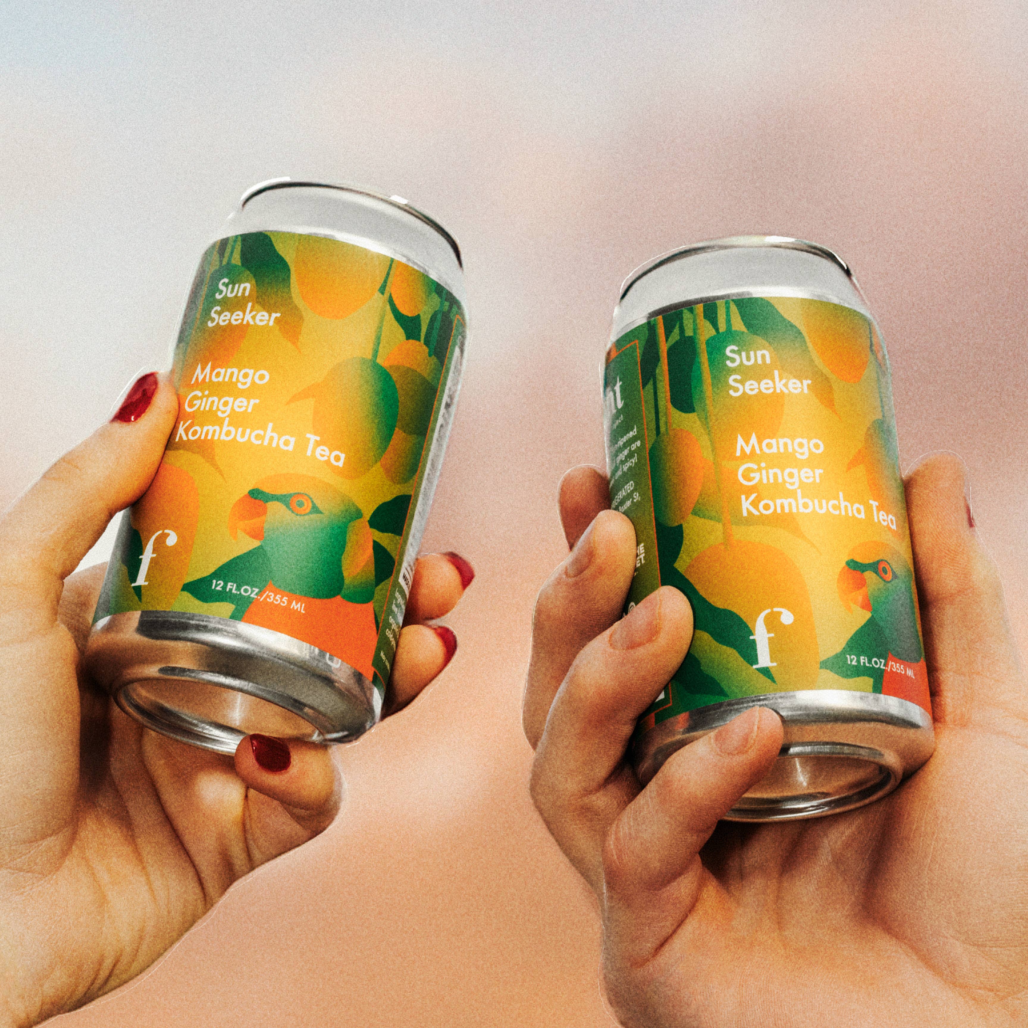 Figment Kombucha - Wholesale Kombucha - "Sun Seeker" Mango Ginger Kombucha - 12-pack4