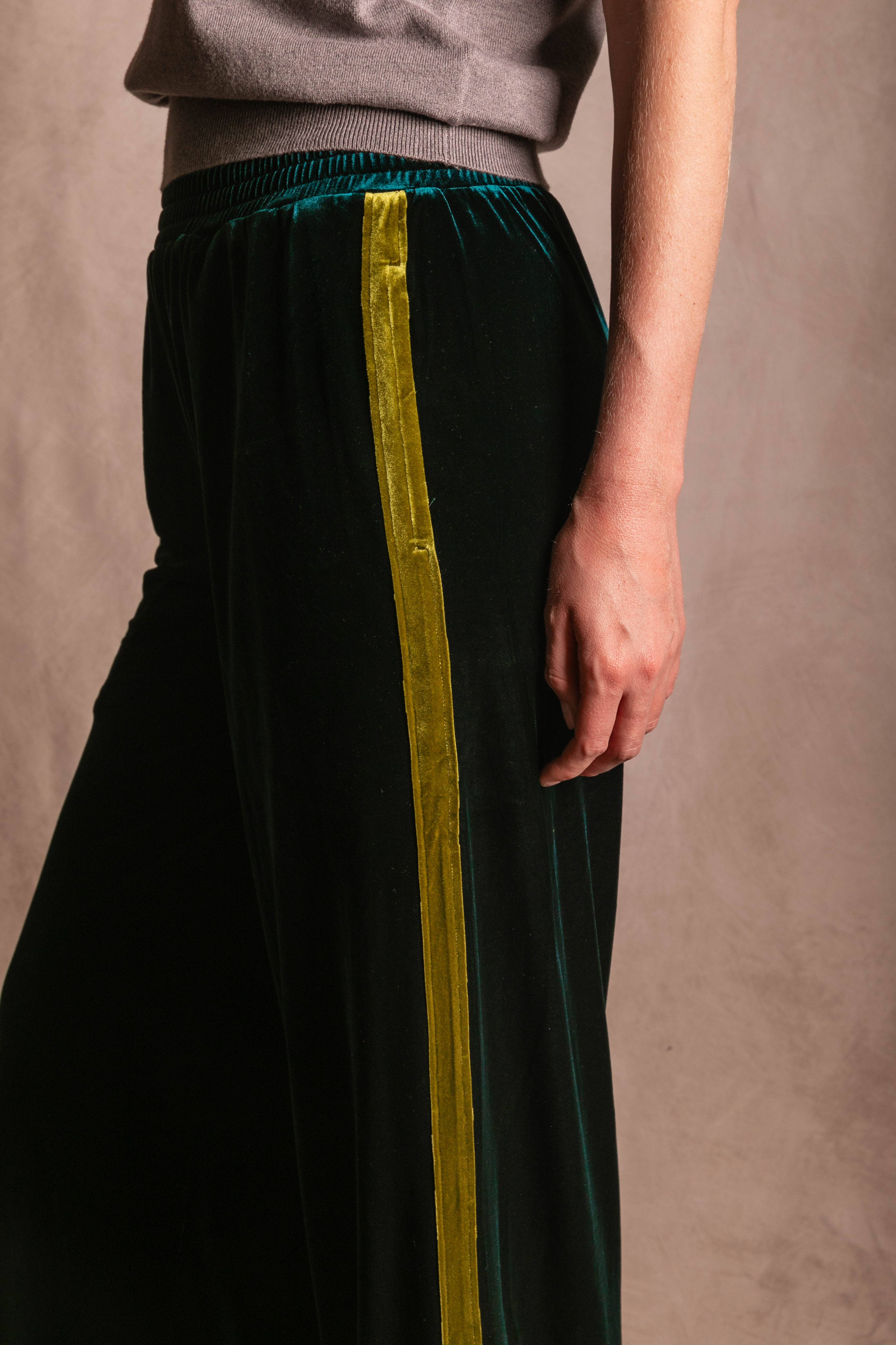 Before You Collection - Wholesale Pants - Women's - Velvet Contrast Side Stripe Wide Leg Pants15