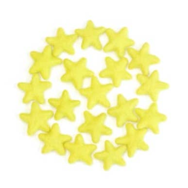 Estrelas de Feltro Limão 3-4 cm - 10 unid. por atacado de The Felt Pod