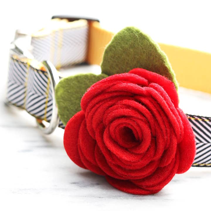 Mimi Green - Wholesale Pet Collar - Dog - Dog Collar Rose Flower