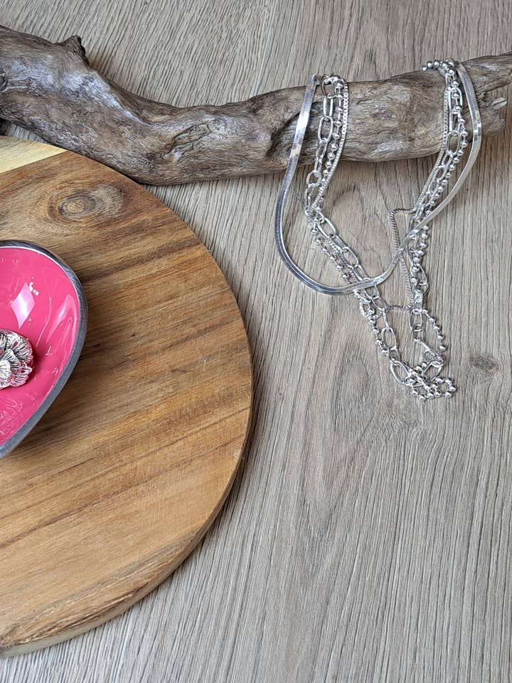 Hot Pink Small Heart Earring Trinket Jewellery Dish Handmade for wholesale by Oh So Pretty & Green