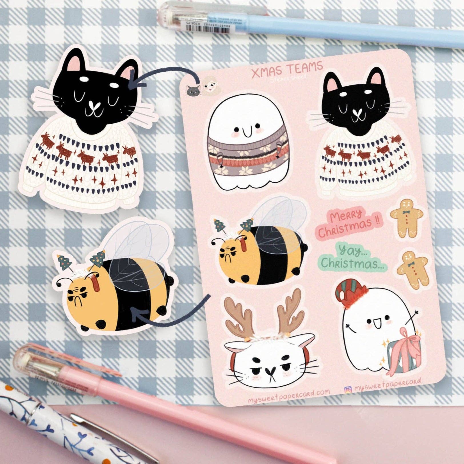My Sweet Paper Card – wholesale Sticker – Christmas sweatshirts - Xmas Teams - Christmas stickers1
