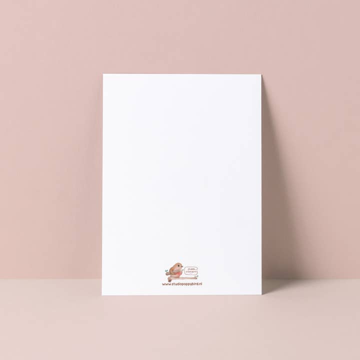 Studio Poppybird - Wholesale Postcard - Postcard | Duckling with knapsack (girl)1