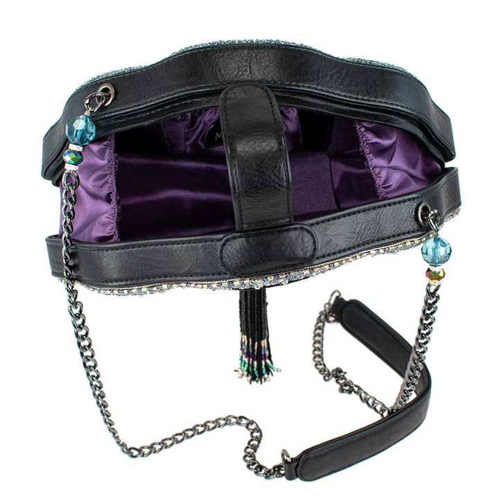 Mary Frances Accessories - Wholesale Crossbody Bag - Women's - Coquette Floral Fan Beaded Handbag