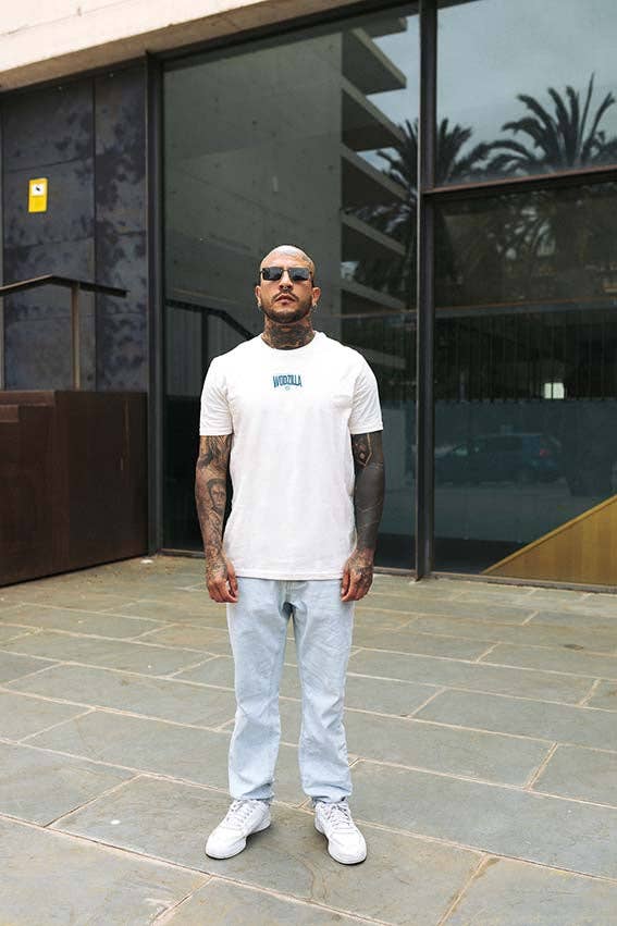 Thundernoise – wholesale T-shirts med screentryck – Unisex – Wodzilla T-shirt i vintagevitt6