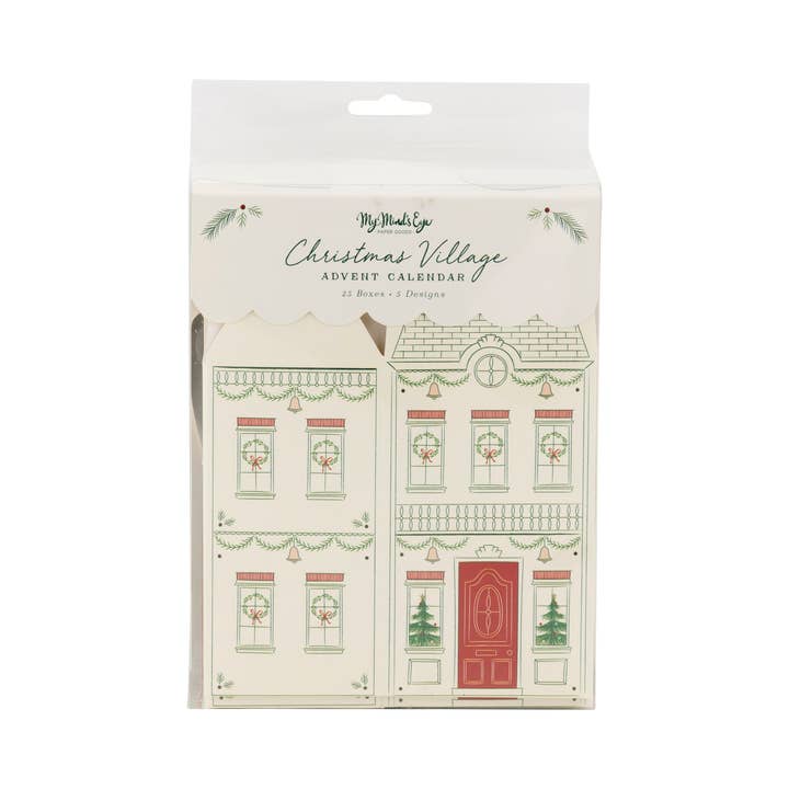 My Mind’s Eye - Wholesale Party Favor Bag/Box - VIL1108 - Christmas Village Treat Boxes