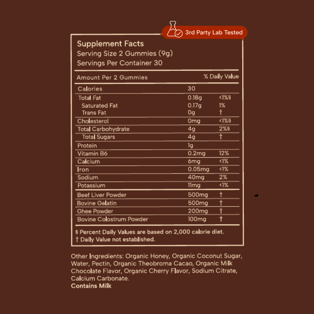 SubLuna - Wholesale Oral Supplement/Vitamin - Nourished Child: Ancestral Vitamin Gummy - Chocolate Cherry1