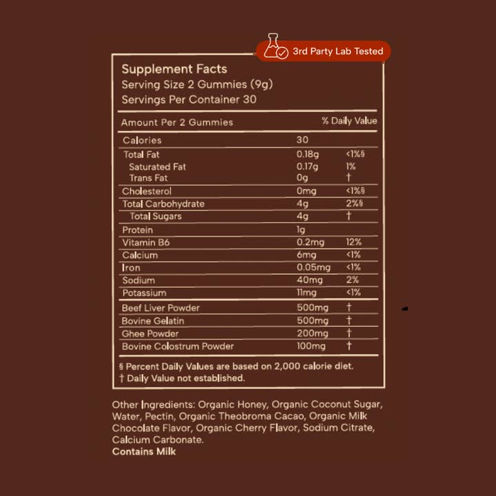 SubLuna - Wholesale Oral Supplement/Vitamin - Nourished Child: Ancestral Vitamin Gummy - Chocolate Cherry1