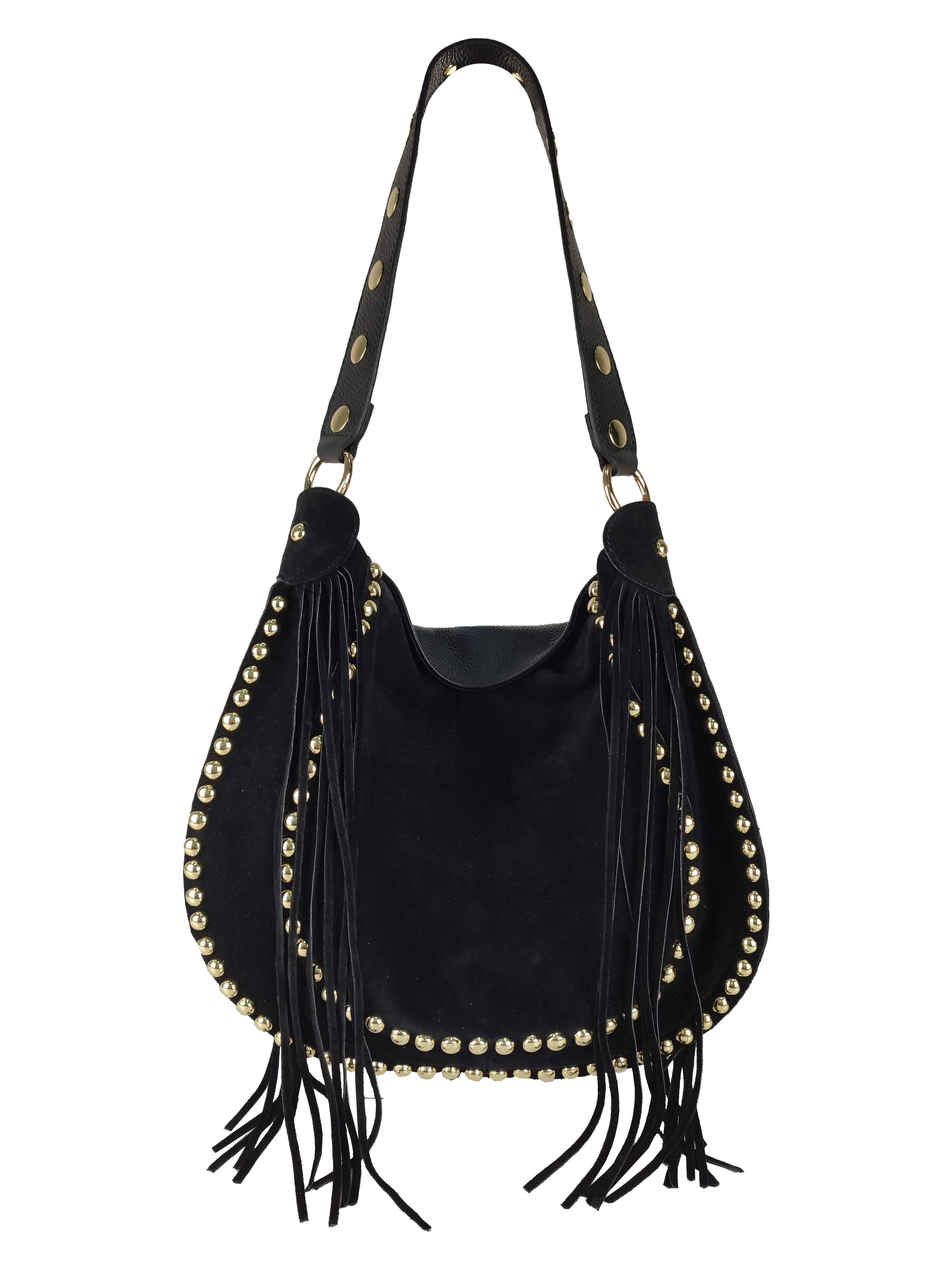 Florence Leather – Engroshandel Skuldertaske – til kvinder – Skuldertaske i ruskind med frynser1