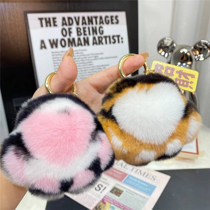 Rabbit Fur Tiger Print Paw Keychain Charm and other Purchase Wholesale paw print keychain. Free Returns & Net 60 Terms on Faire trending on Faire.