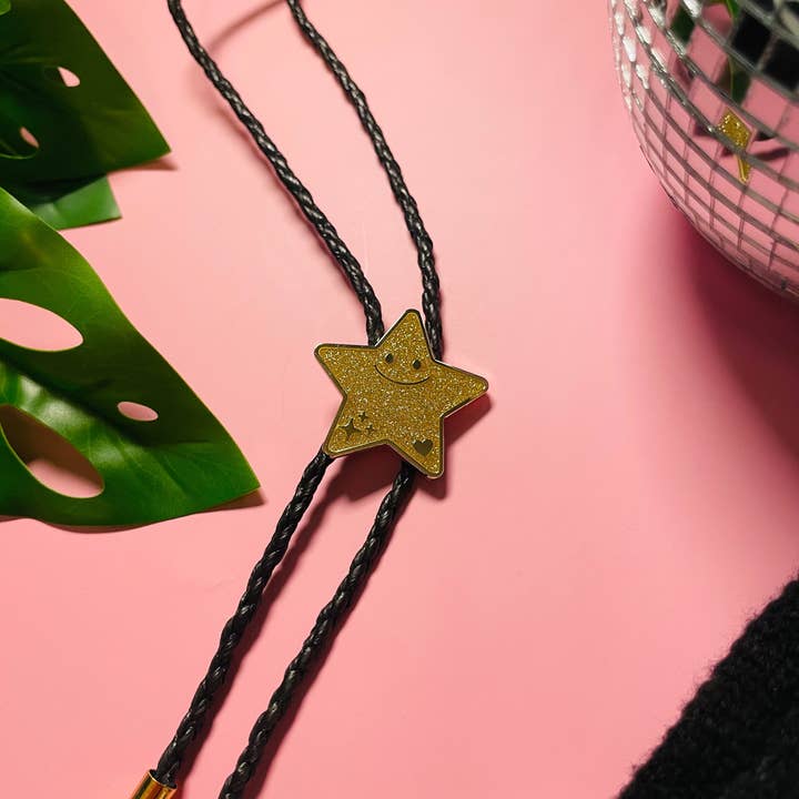 Drawings by Nicole - Wholesale Jewelry - Men's - Smiley Star Bolo Ties, jewelry for him her unisex necklace