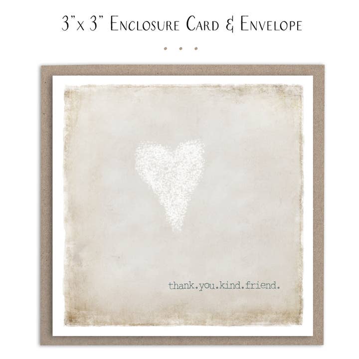 Thank You Kind Friend Mini Card for wholesale by Susan Case Designs